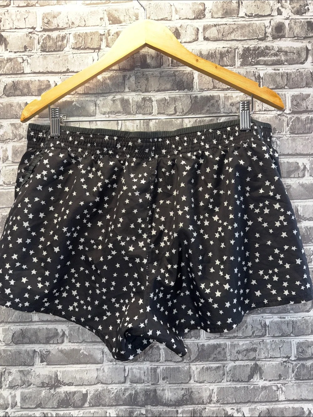 Nike Black‎ with White Star Print Athletic Shorts